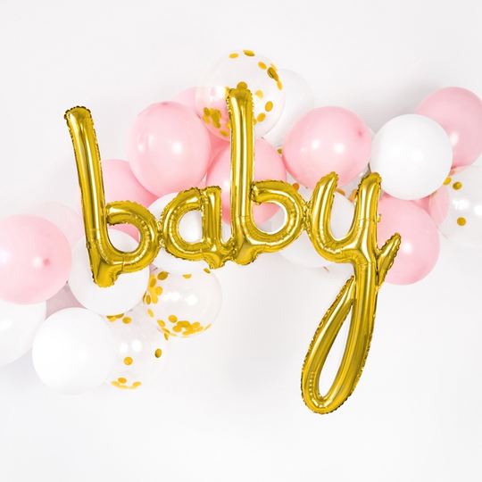 Folieballong - Baby - Guld