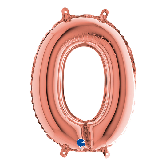 Sifferballong Mini Roséguld Metallic - Siffra 0