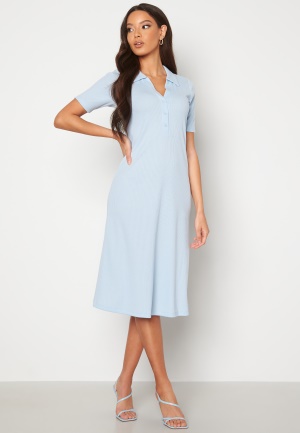 Happy Holly Hedda rib dress Dusty blue 32/34
