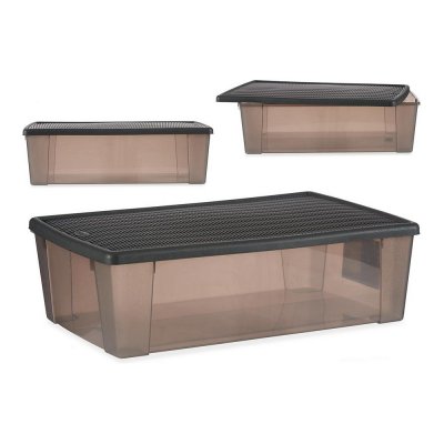 Förvaringslåda Elegance Grå 30 L Plast (38,5 x 17 x 59,5 cm)