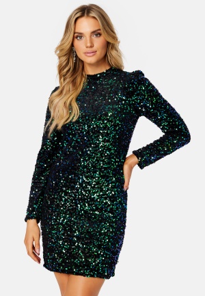 Pieces Kam LS Dress Grass Green L