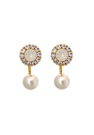 LILY AND ROSE Miss Sofia butterfly earrings Ivory opal One size