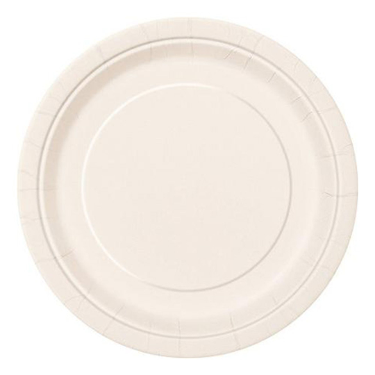 Papperstallrikar Elfenben - 16-pack