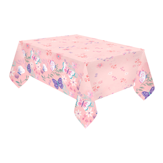 Rosa Pappersduk med Fjärilar