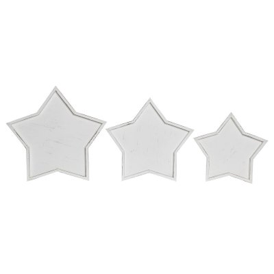 Bordsdekoration DKD Home Decor Trä Vit (57 x 54 x 3 cm) (3 Delar)