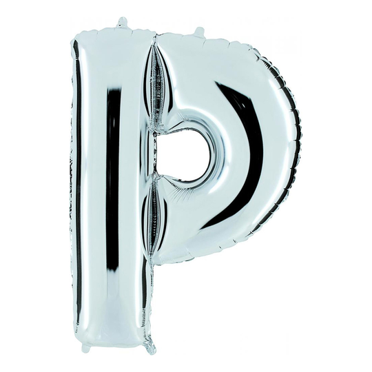 Bokstavsballong Silver - Bokstav P