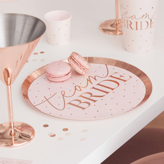 Papptallrikar - Blush Hen