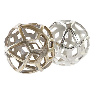 Dekorationsboll DKD Home Decor Aluminium (12 x 12 x 12 cm) (2 antal)