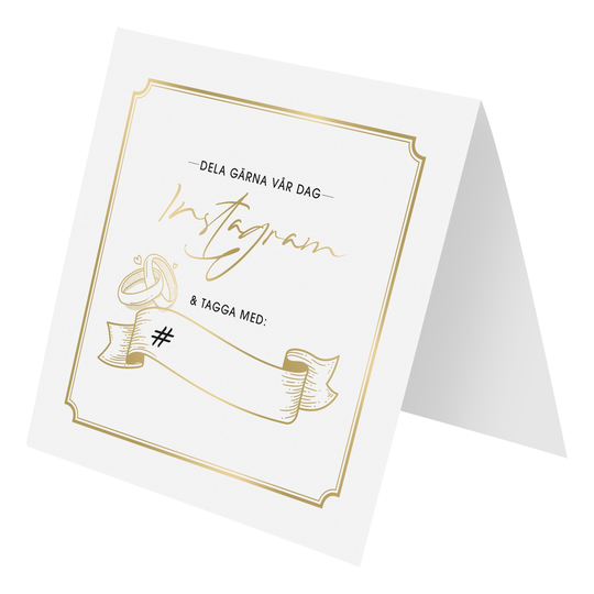 Instagramskyltar Mr & Mrs Bröllop - 4-pack