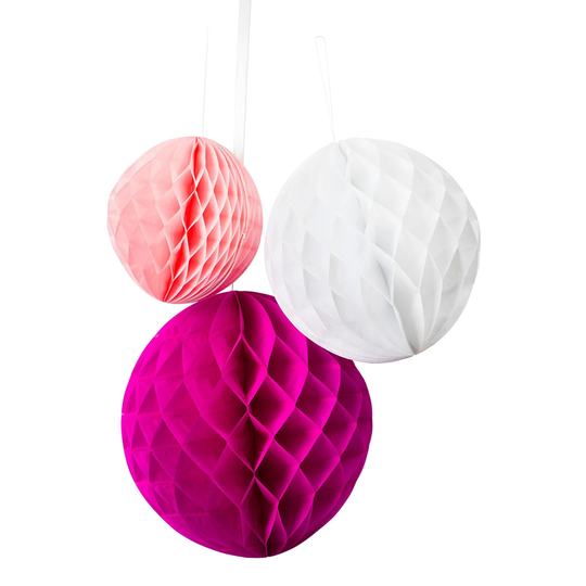 Honeycomb Rosa/Vit/Persika