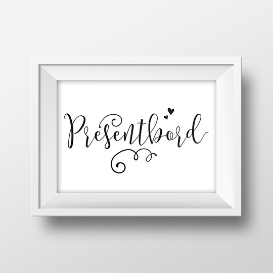 Skylt - Presentbord