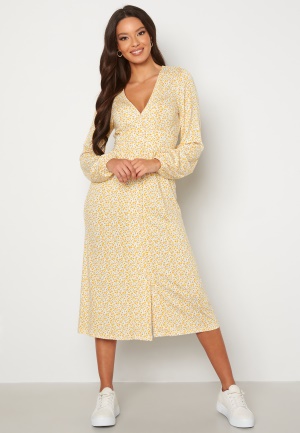 BUBBLEROOM Luella button dress White / Patterned L