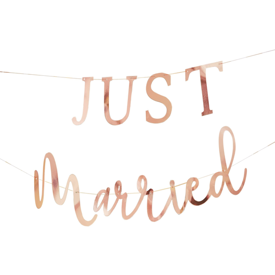 Girlang Just Married Roséguld
