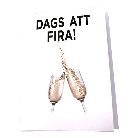 Kort Dags Att Fira Champagneglas - 9.7x13.3cm