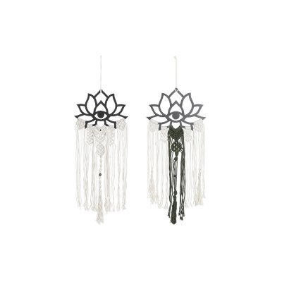 Hängdekoration DKD Home Decor MDF Makramé Boho (30 x 1 x 88 cm) (2 antal)