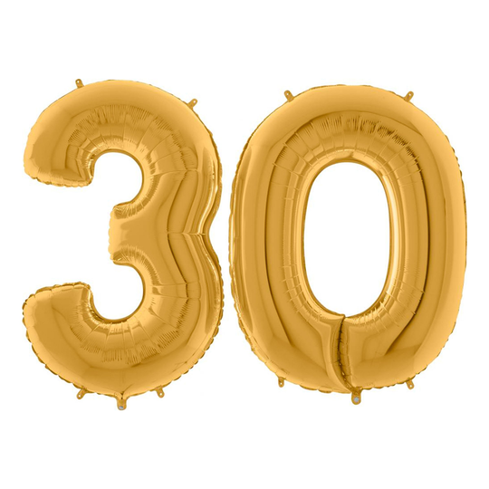 Sifferballong 30 Guld