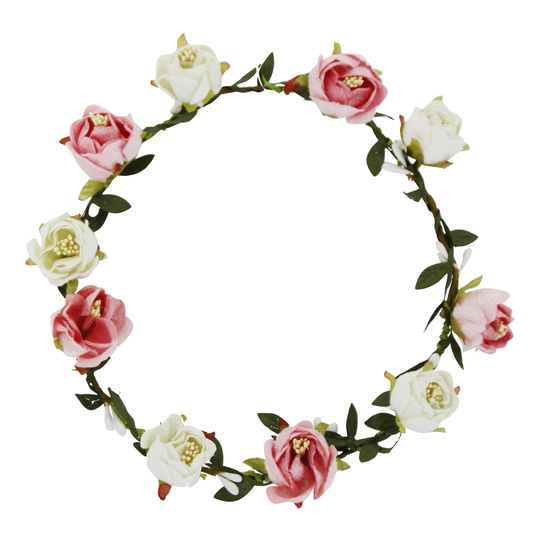 Midsommarkrans Vit/rosa
