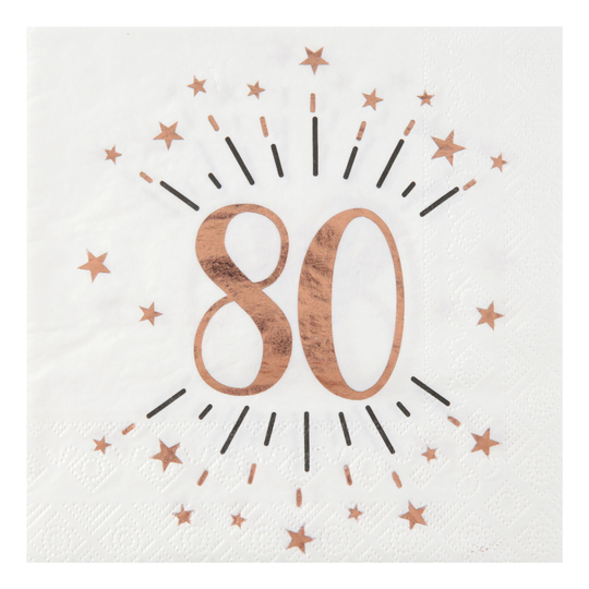 Servetter Sparkling Siffra Roséguld - 80