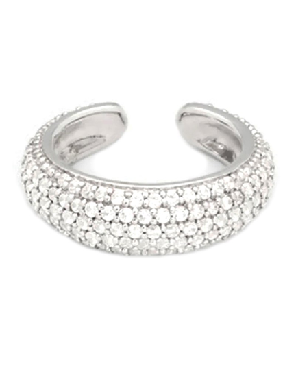 Örhänge cuff thick zirconia silver