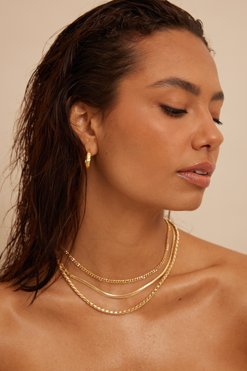 NA-KD Accessories 3-pack halsband - Gold