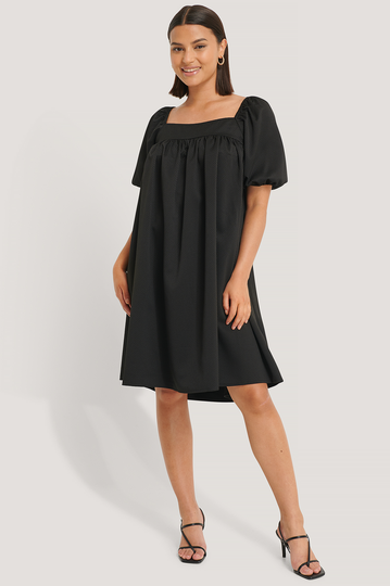 NA-KD Boho Klänning Med Struktur - Black