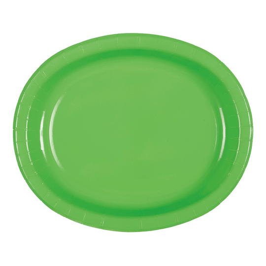 Pappersfat Oval Limegrön - 8-pack