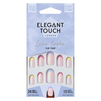 Lösnaglar Elegant Touch Luxe Looks Tip top (24 pcs)