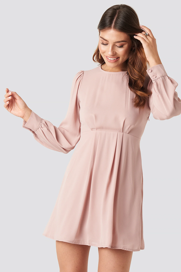 NA-KD Boho Open Back Flowy Mini Dress - Pink
