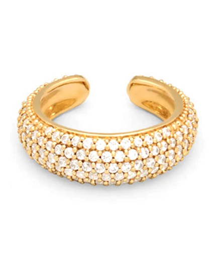 Örhänge cuff thick zirconia guld