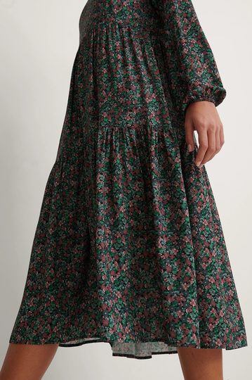 NA-KD Boho Klänning med lång ärm - Flower