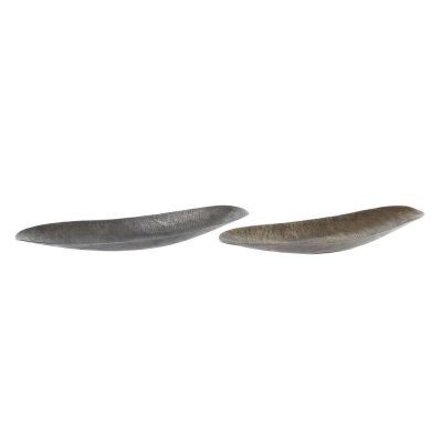 Bordsdekoration DKD Home Decor Silvrig Gyllene Aluminium (48 x 13 x 4 cm) (2 antal)