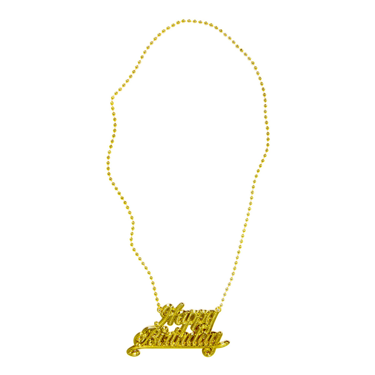 Halsband Happy Birthday Guld