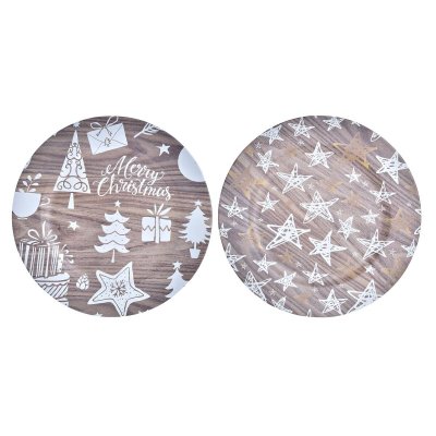 Bordsdekoration DKD Home Decor Jul PP (33 x 33 x 2 cm) (2 antal)