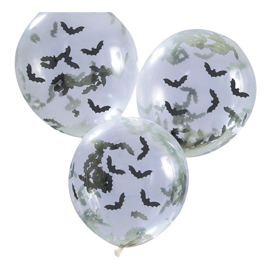 Konfettiballonger Fladdermöss - 5-pack