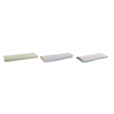 Bordsduk DKD Home Decor Virágok Fibrer (3 pcs)