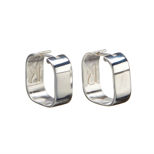 Örhängen signature creole polished silver