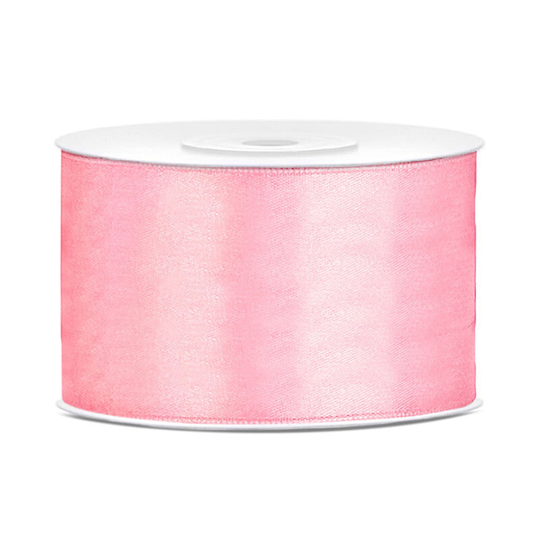 Satinband Ljusrosa - 38 mm x 25 m