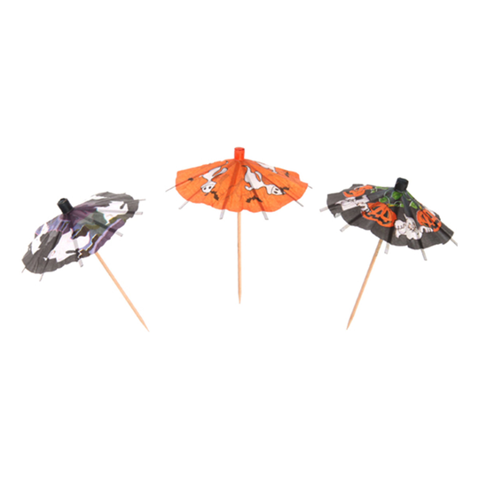 Drinkparasoll Halloween - 16-pack