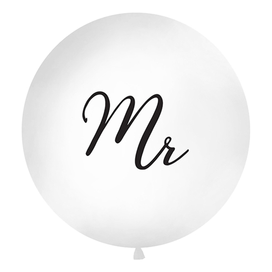 Jätteballong Vit Mr