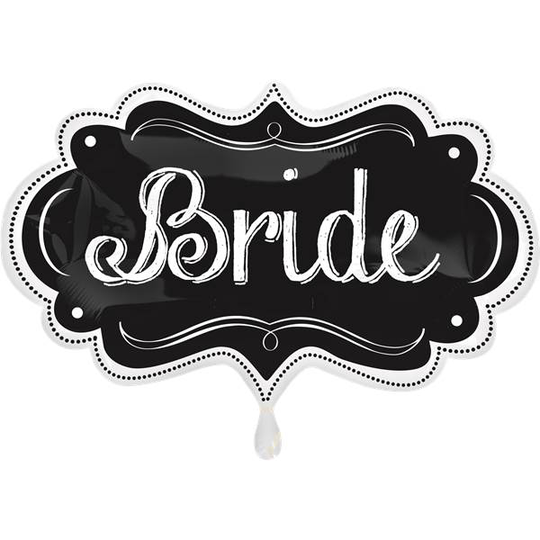 Folieballong - Chalkboard - Bride