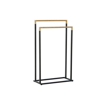 Handdukshängare golvmodell DKD Home Decor Naturell Svart Bambu (45 x 21,5 x 76 cm)
