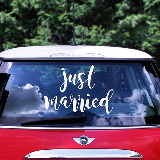 Bilstickers - Just Married