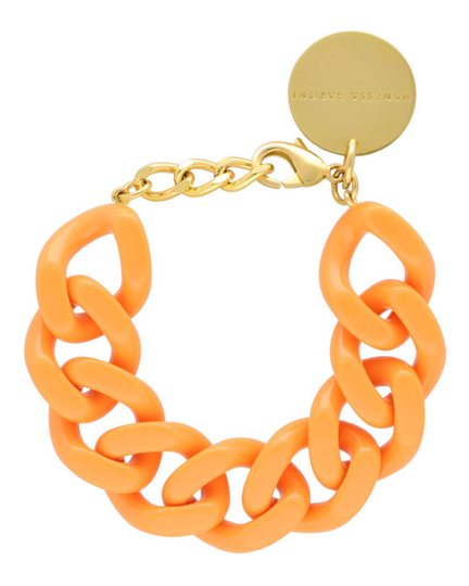 Armband flat chain light orange