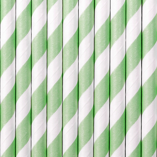 Sugrör - Randigt - Mint