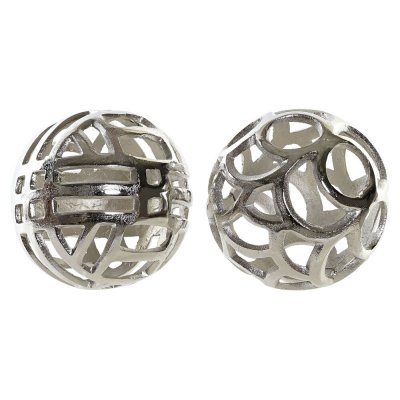 Dekorationsboll DKD Home Decor Aluminium Abstrakt (15 x 15 x 15 cm) (2 pcs)