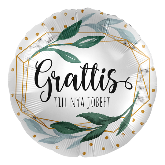 Folieballong Grattis till Nya Jobbet
