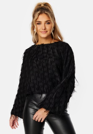 VILA Vella L/S Short Top Black 34