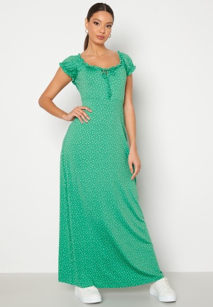 Happy Holly Tessie maxi dress Green / Dotted 44/46L