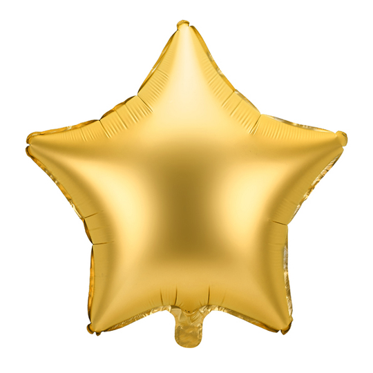 Folieballong - Stjärna - 48cm - Matt Guld