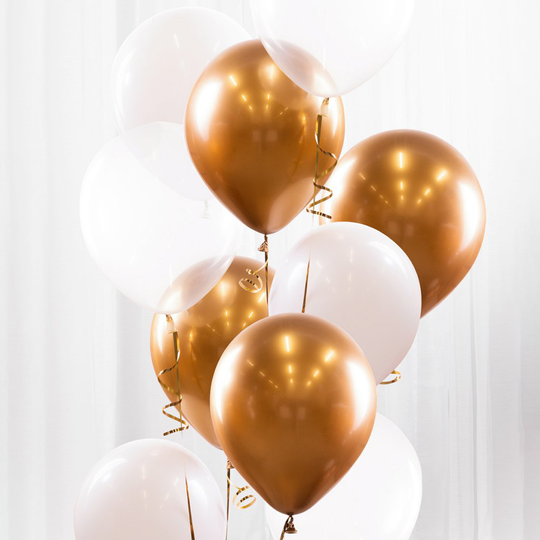 Ballongbukett - Kit - Guld/Chrome